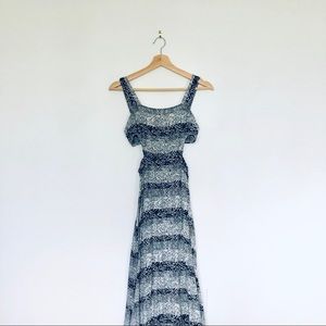 Black & White Pattern Maxi Dress